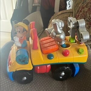 Disney Learning Toy Truck Yellow and Red with Colorful Pegs